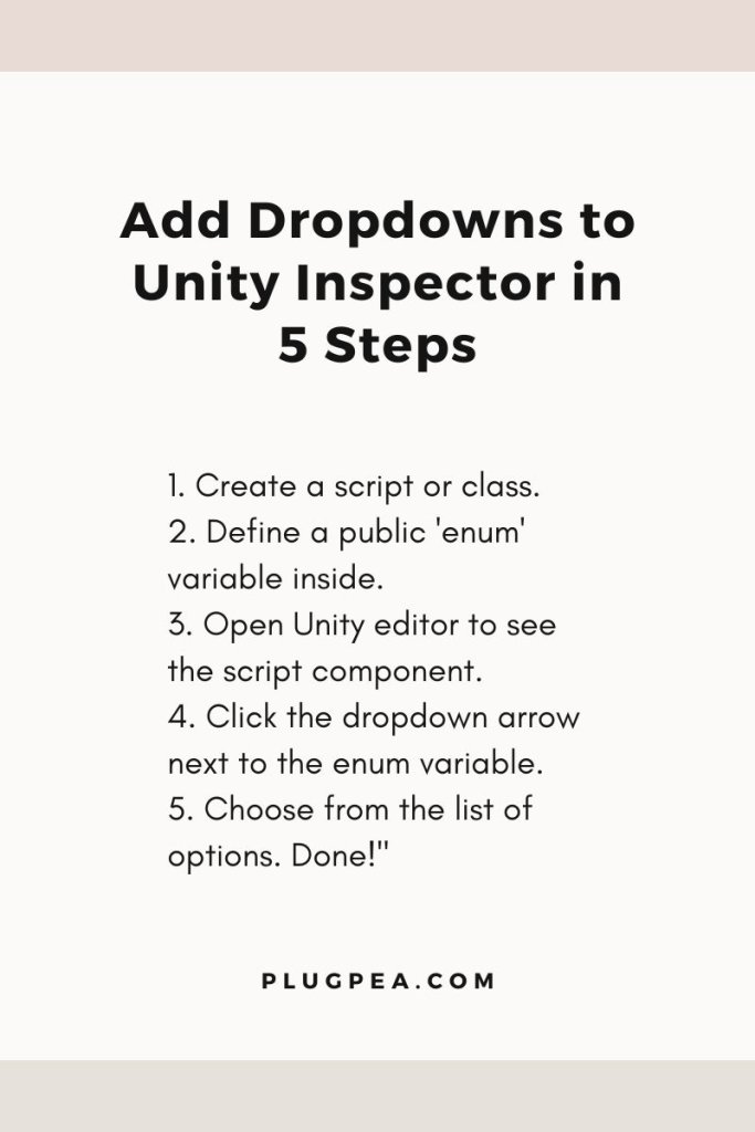 Add Dropdowns to Unity Inspector